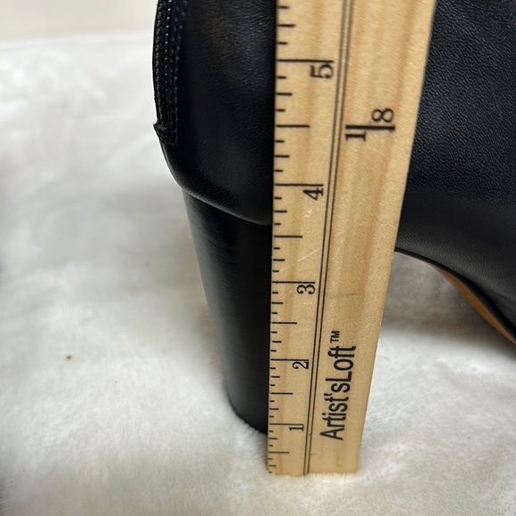 Coach Black Ankle Booties with Scalloped Trim - Picture 10 of 14